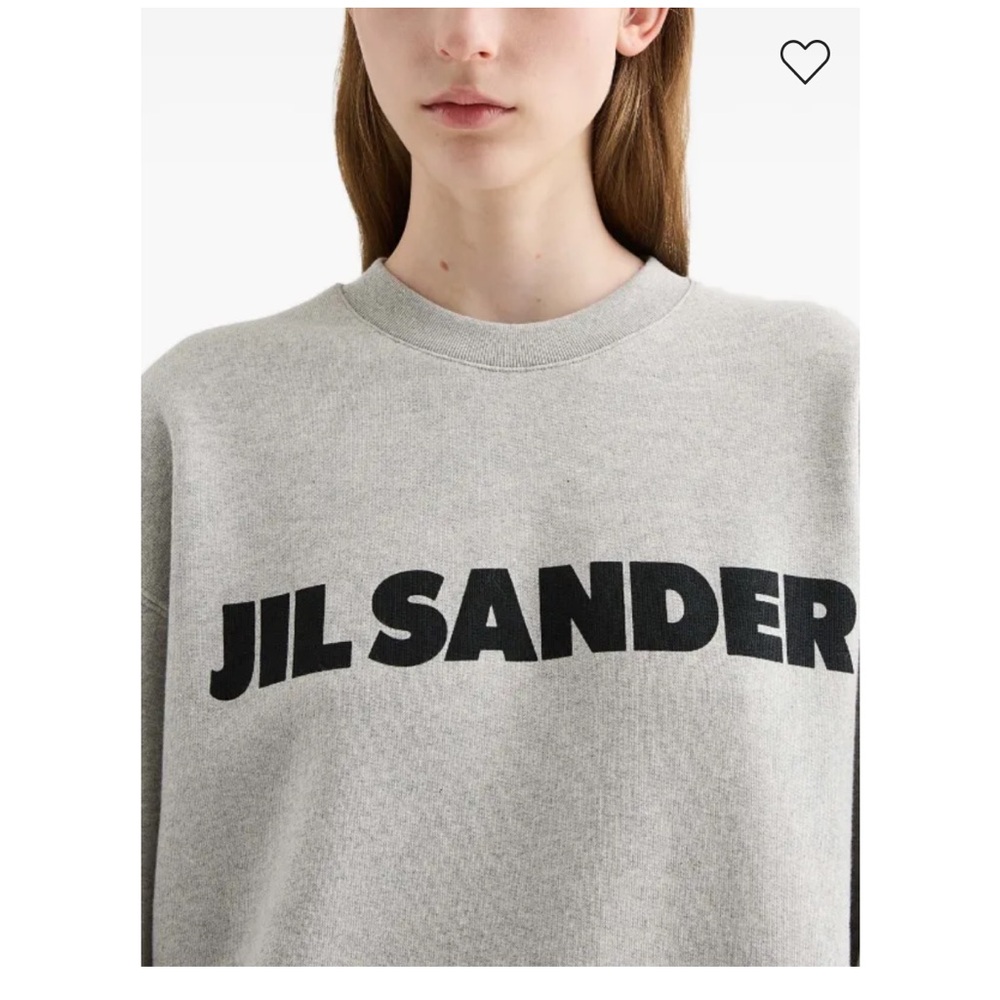 Jil Sander Light Gray Logo Sweatshirt